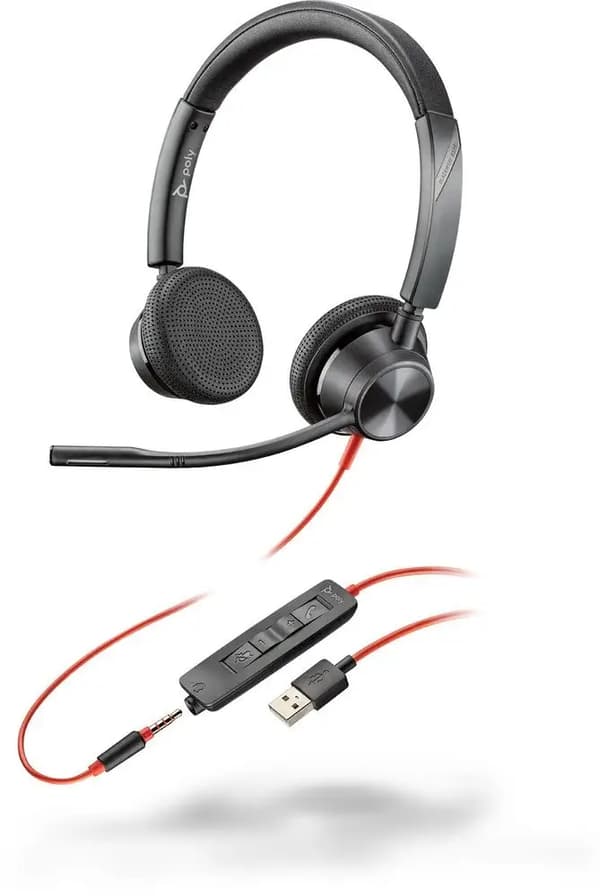Poly Blackwire 3325 headset svart