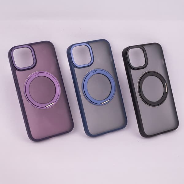Telforceone Mag Ring Rotating iPhone 12/12 Pro Puhelintasku Lila