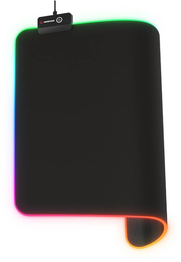 Rampage mp-23 RGB musemåtte sort 252x328mm
