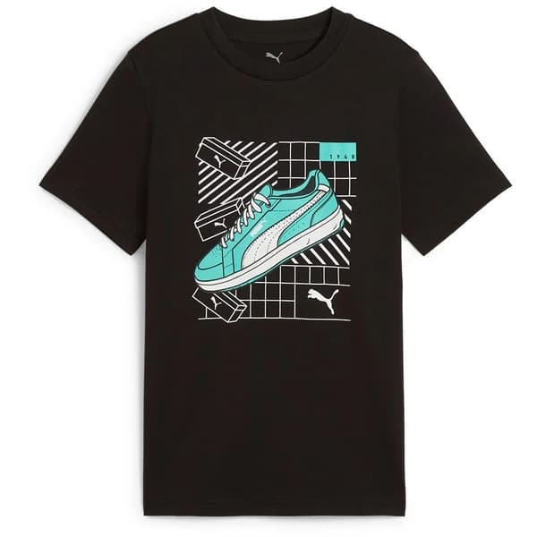 PUMA graphics t-shirt sort 7-8 år