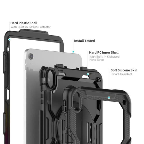 Tech-Protect Solid360 iPad 10.9 (2022) sort etui med stødabsorberende design