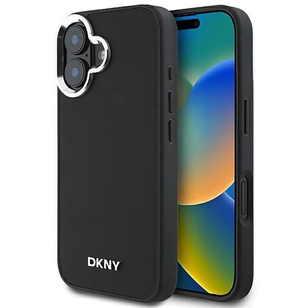 DKNY Coque DKNY Plain Silver noir avec logo argent