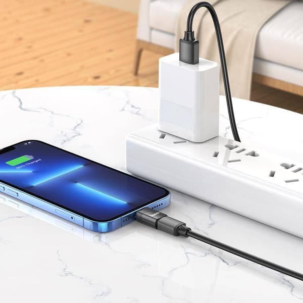 Hoco ua17 USB-C till Lightning adapter svart