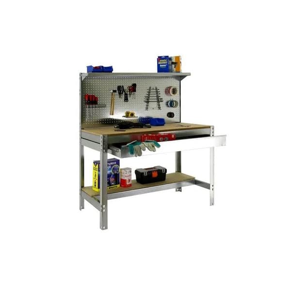 Simonrack bt3 box 900 Galvanized/Wood arbetsbänk