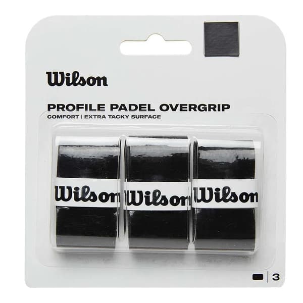 Wilson Profile Padel Overgrip Musta 3 Pakkaus