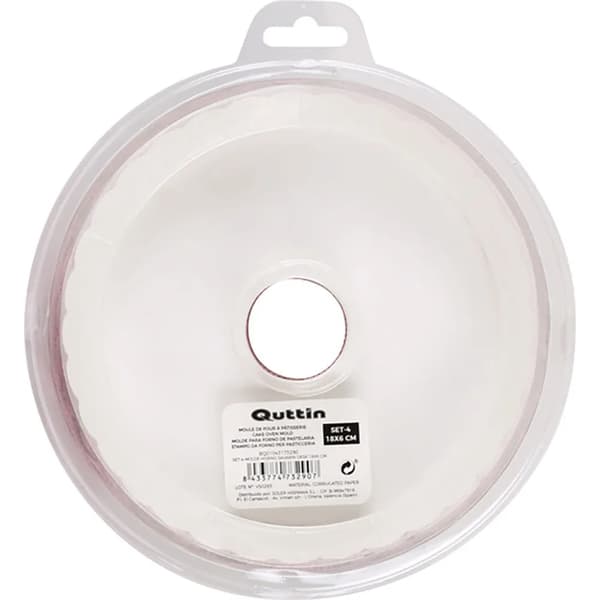 Quttin bageform sæt 4 dele sort 18x6 cm