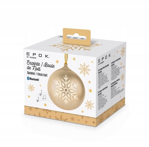 BigBen xmasballgold Bluetooth-kaiutin kullassa