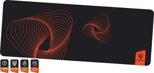 liocat PD 683 XXL musemåtte Black/Orange