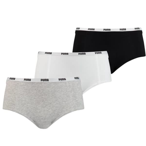 PUMA mini shorts 3-pack valkoinen/harmaa/musta