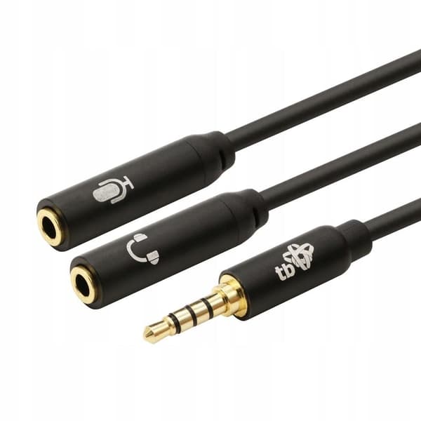 tb mini jack -adapteri 3.5mm musta 30cm