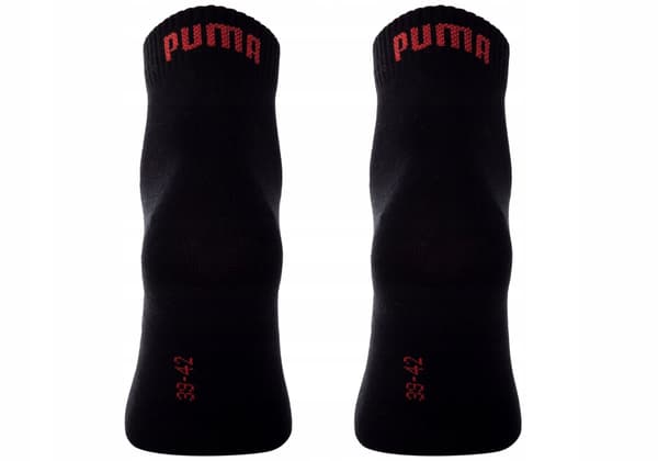 PUMA quarter plain strumpor svart/röd/grå
