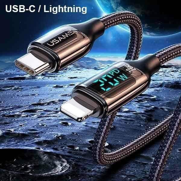 USAMS u78 USB-C - Lightning-kaapeli 1,2m 20W