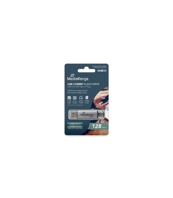 MediaRange mr938-1 USB Combo 128GB Silver/Black