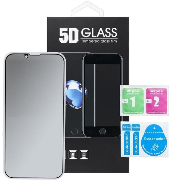 OEM 5D Full Glue Tempered Glass iPhone 12/12 Pro Sort