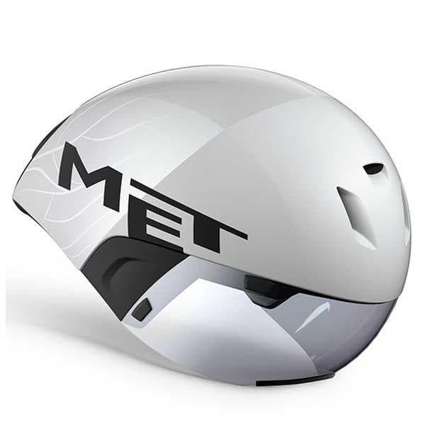 Met Codatronca Hjälm Vit Silver Matt Glans