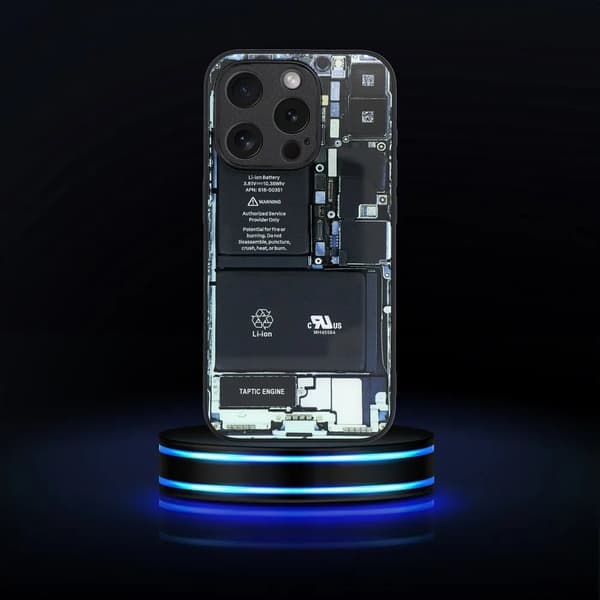 oem design 1 iPhone 15 Plus sort TPU og hærdet glas