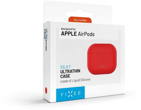 Fixed Silky etui til Apple AirPods 4 i rød