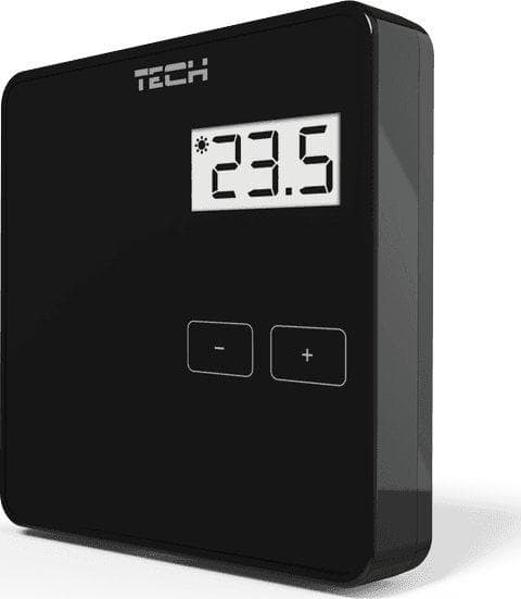 Tech R-8B trådløs rumtermostat sort
