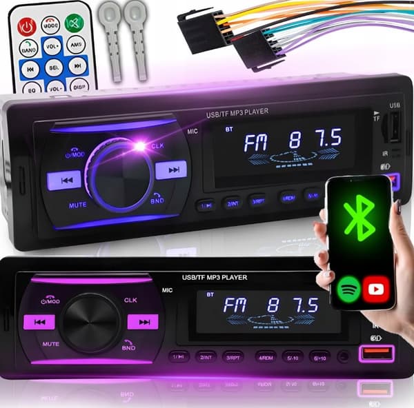 NK ca33008 Bluetooth 4.0 valkoinen autoradio