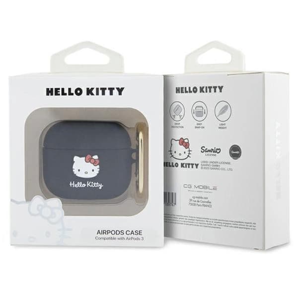 Hello Kitty hka33dkhsk sort silikone 3D Kitty hovedetui
