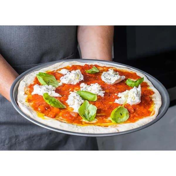 Craft perforeret pizzaplade 33 cm Sølv