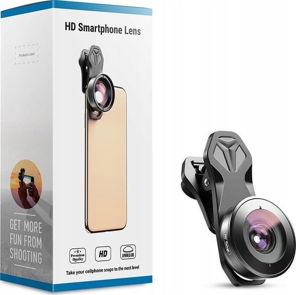 Apexel Objektiv Fisheye Sort 195 grader