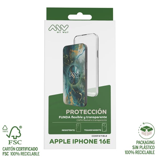 Myway iPhone 16e telefoncover Transparent