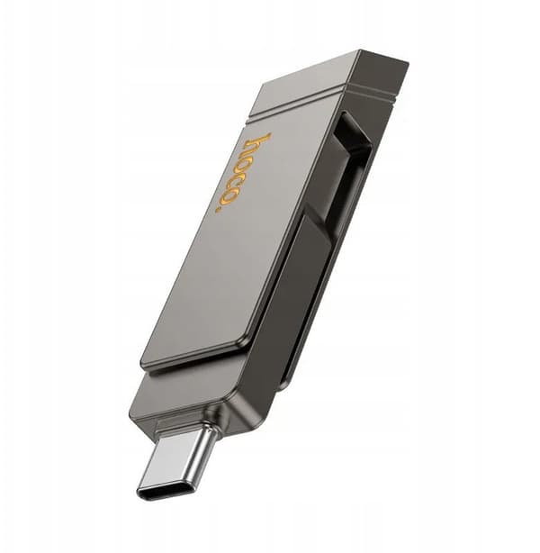 Hoco UD15 USB A + USB C 128GB Gray