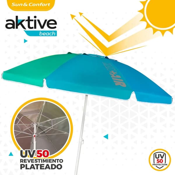 Aktive beach umbrella multicolor 200cm UV50