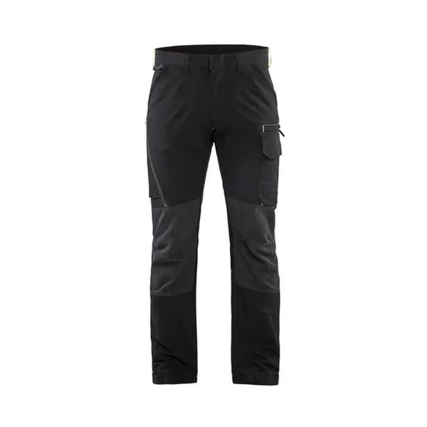 Blåkläder 4d stretch vedligeholdelsesbukser sort/gul