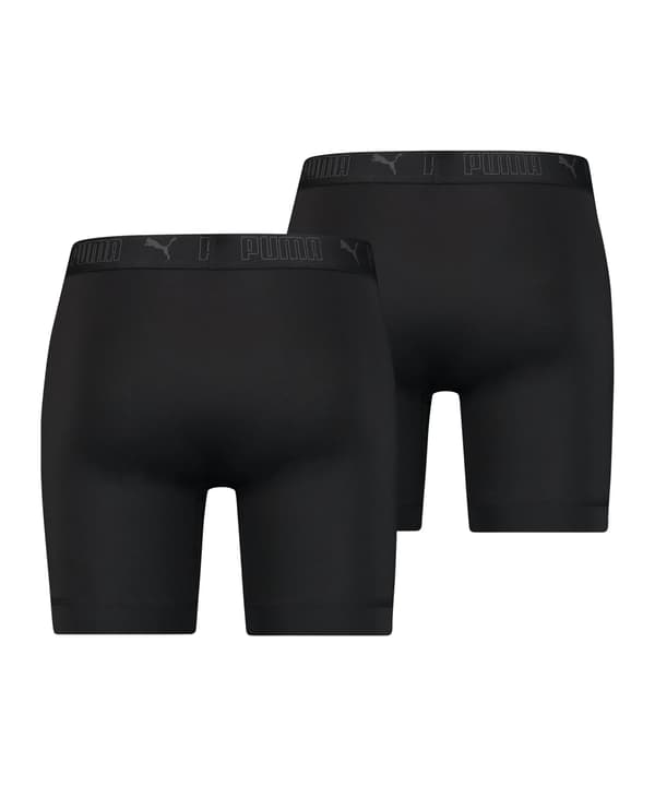 PUMA lange mikrofiber boxershorts sort 2-pak