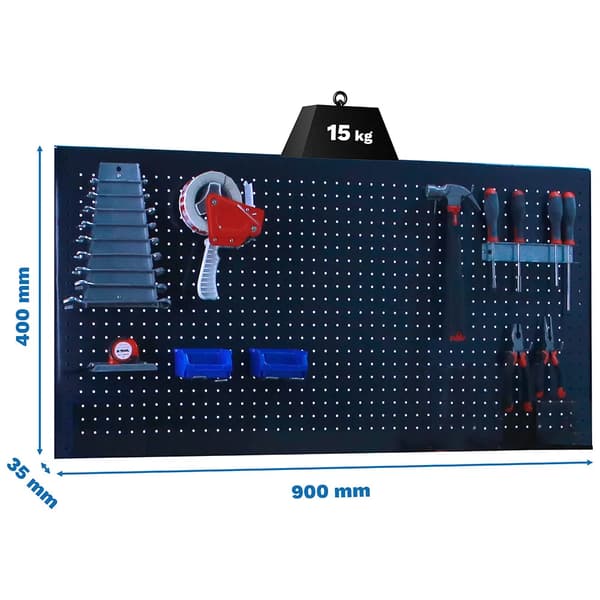 Simonrack panelclick værktøjspanel antracit 900x400 8 kroge