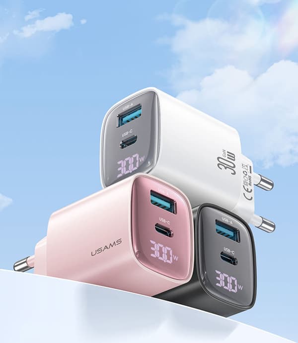 USAMS CC229 30W GaN væglader sort