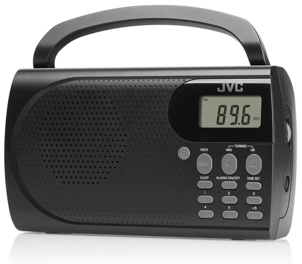 JVC RA-E431B sort bærbar FM-radio