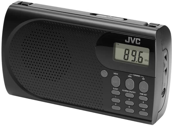 JVC RA-E431B sort bærbar FM-radio