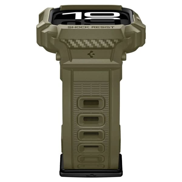 Spigen Rugged Armor Pro älykellon ranneke Apple Watch 46mm vihreä