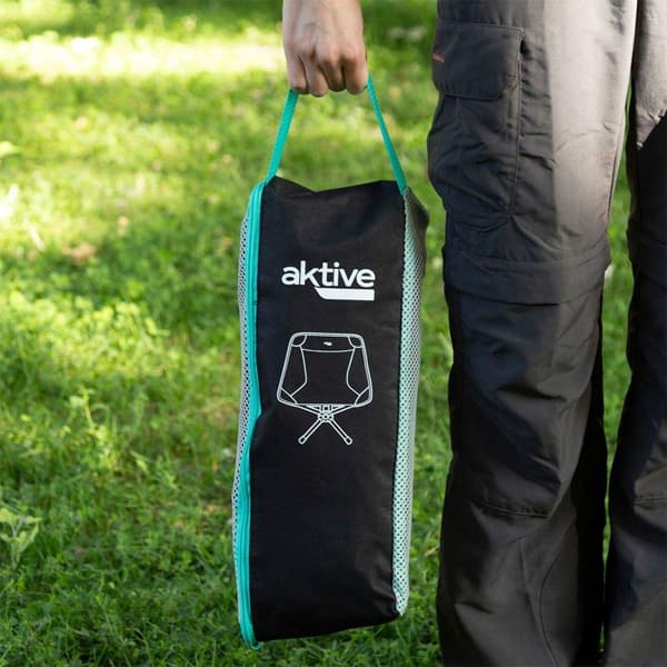 Aktive Chaise de camping pliable noir