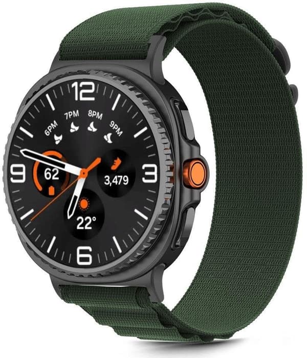 Tech-Protect Nylon Pro Strap til Samsung Galaxy Watch 8 / Classic - Armygrøn