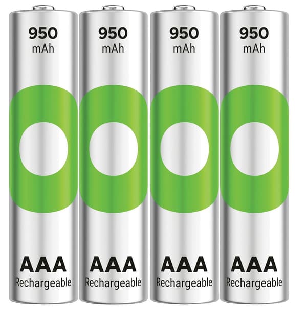 GP ReCyko AAA 950mAh, käyttövalmis