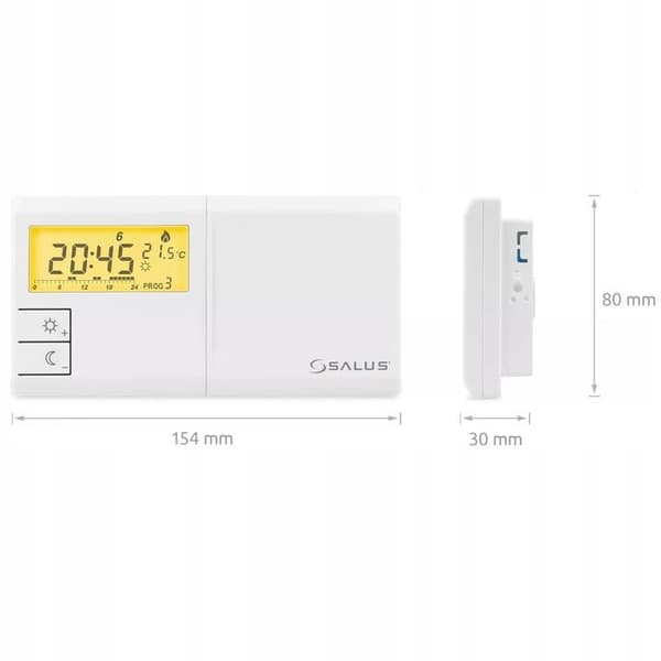 Salus 091flv2 programmerbar temperaturkontroller hvid