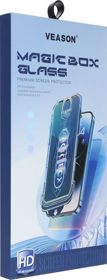 Veason 6D Pro Easy Install Tempered Glass til iPhone 15 Pro Max, Sort