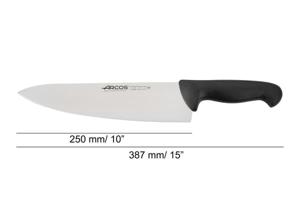Arcos 2900 køkkenkniv 25cm sort