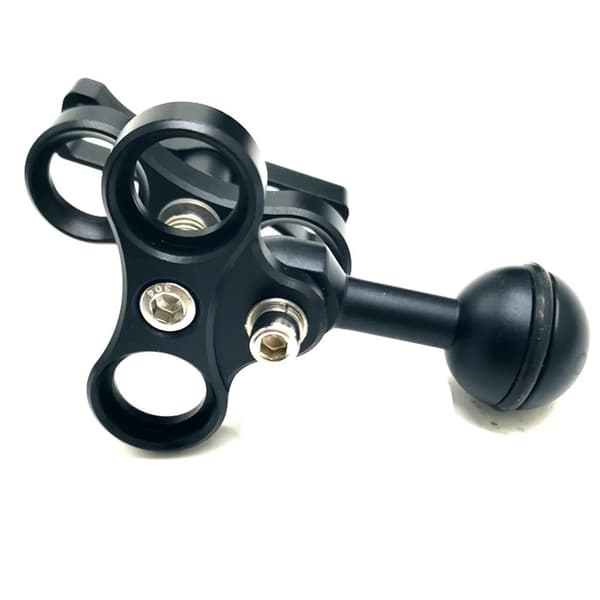 Leoben Double Clamp Aluminium Adapter - Sort