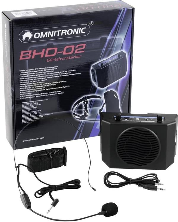 Omnitronic BHD-02 Gürtelverstärker noir