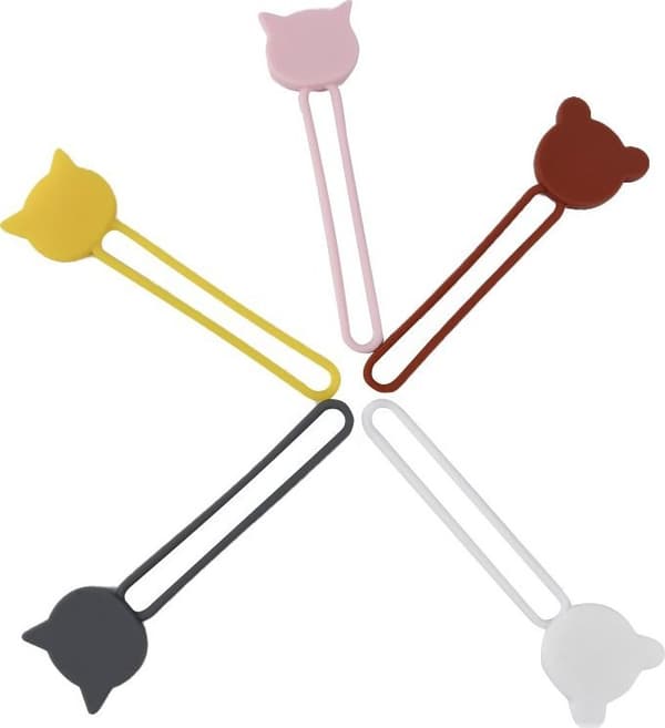 Hurtel kabelorganisator silikon sort