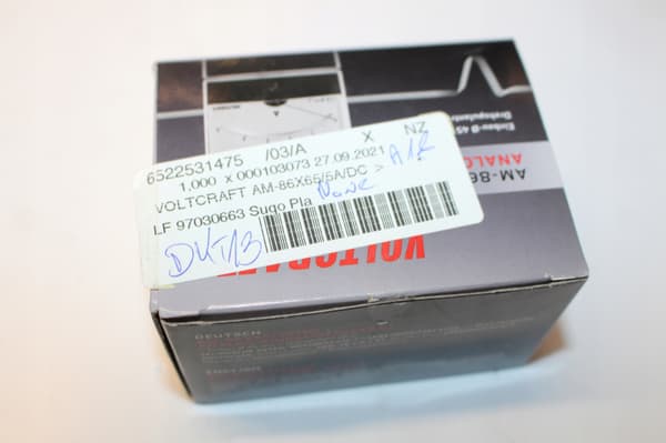 Voltcraft am-86x65/5a/dc analog panelmonterad mätare