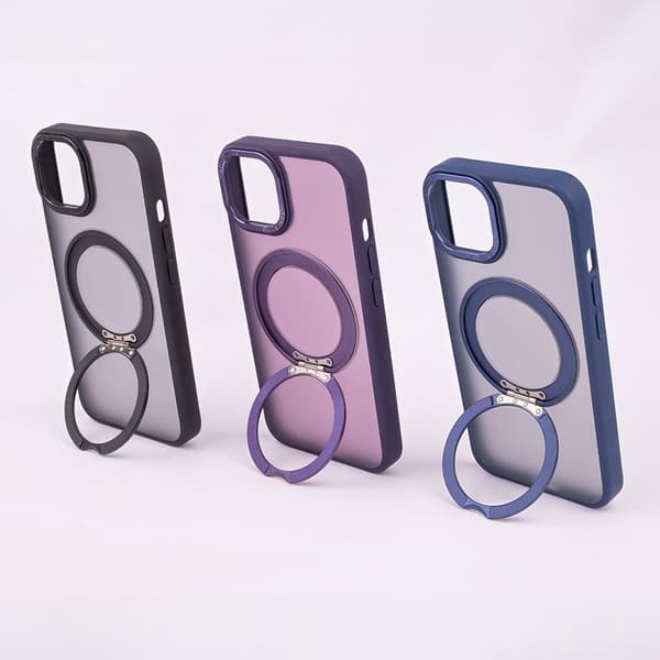 Telforceone Mag Ring Rotating iPhone 12/12 Pro Puhelintasku Lila