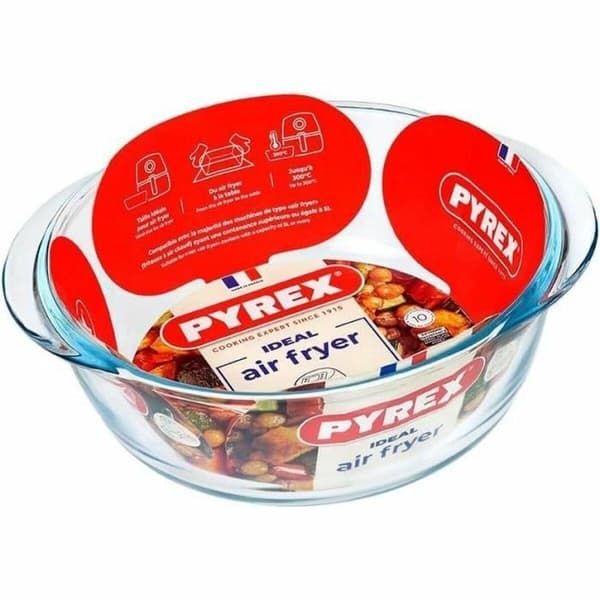 Pyrex rund bageform 26 cm borosilikatglas 2,3 l