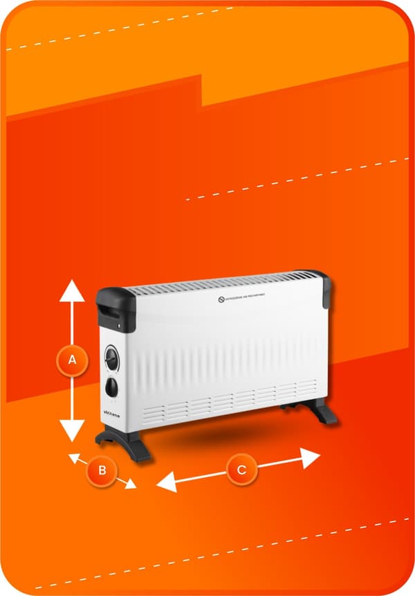 Volt vo2455 konvektorvarmer 2000W hvid