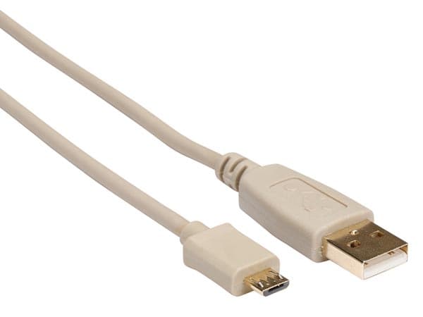 HQ Power usb 2.0 a micro usb 0.75m musta